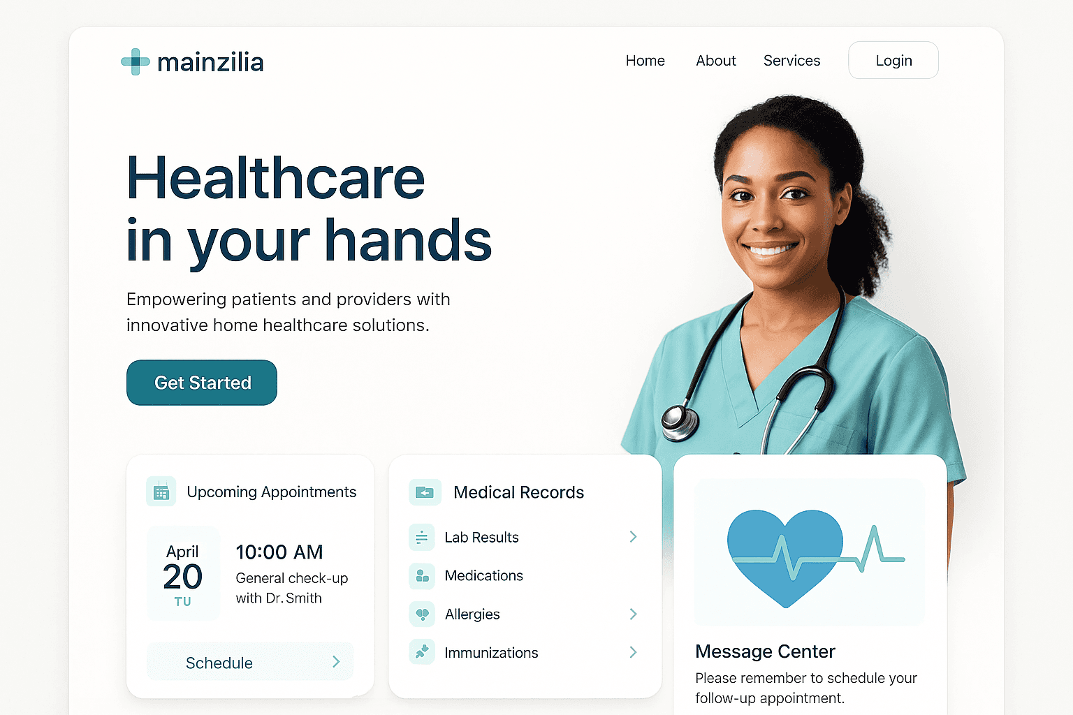 mainzilia.com website mockup